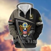 Premium US Veterans Zip Hoodie BPHN091011, Gifts For US Veterans, Gifts On Father's Day, Veterans Day. - Image 3