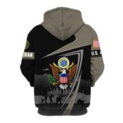Premium US Veterans Zip Hoodie BPHN091011, Gifts For US Veterans, Gifts On Father's Day, Veterans Day. - Image 4