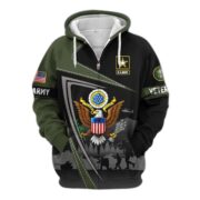 Premium US Veterans Zip Hoodie BPHN091011, Gifts For US Veterans, Gifts On Father's Day, Veterans Day. - Image 6