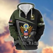 Premium US Veterans Zip Hoodie BPHN091011, Gifts For US Veterans, Gifts On Father's Day, Veterans Day. - Image 6