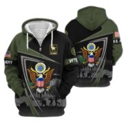 Premium US Veterans Zip Hoodie BPHN091011, Gifts For US Veterans, Gifts On Father's Day, Veterans Day. - Image 5