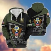 Premium US Veterans Zip Hoodie BPHN091011, Gifts For US Veterans, Gifts On Father's Day, Veterans Day. - Image 5