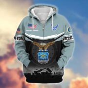 Premium US Veterans Zip Hoodie BPHN131011, Gifts For US Veterans, Gifts On Father's Day, Veterans Day. - Image 24