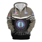Premium US Veterans Zip Hoodie BPHN131011, Gifts For US Veterans, Gifts On Father's Day, Veterans Day. - Image 9