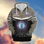 Premium US Veterans Zip Hoodie BPHN131011, Gifts For US Veterans, Gifts On Father's Day, Veterans Day. - Image 9