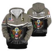 Premium US Veterans Zip Hoodie BPHN131011, Gifts For US Veterans, Gifts On Father's Day, Veterans Day. - Image 2