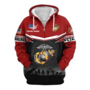 Premium US Veterans Zip Hoodie BPHN131011, Gifts For US Veterans, Gifts On Father's Day, Veterans Day. - Image 18