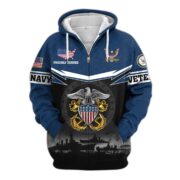 Premium US Veterans Zip Hoodie BPHN131011, Gifts For US Veterans, Gifts On Father's Day, Veterans Day. - Image 12